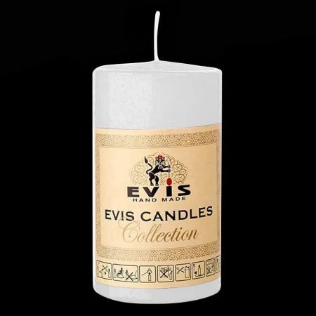 Свеча парафиновая цилиндрическая d6см h10см белая (8)