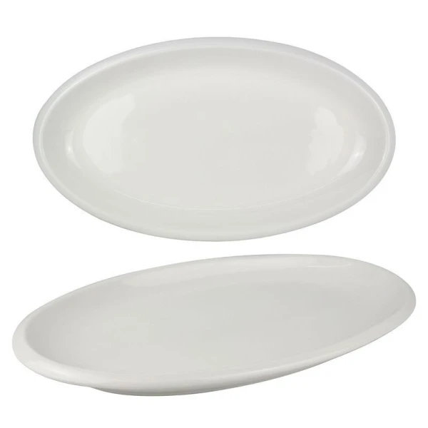 Блюдо 40,5см фарфор БЕЛАЯ ЛИНИЯ овальное XL03/JC-9784 (15)