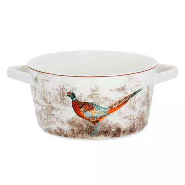 Салатник с ручками 1800мл 20см керамика ОХОТА белая подар.уп. IM1531-G-A3461 (8)