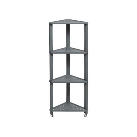 Этажерка 4 секции 365*260*980мм пластик VIKEA серая угловая подвесная (1)