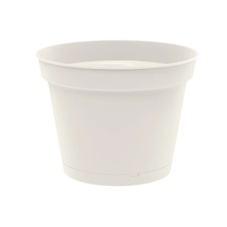 Горшок для цветов 5л 240мм пластик Mint с поддоном светло-бежевый (15) 221612125/01