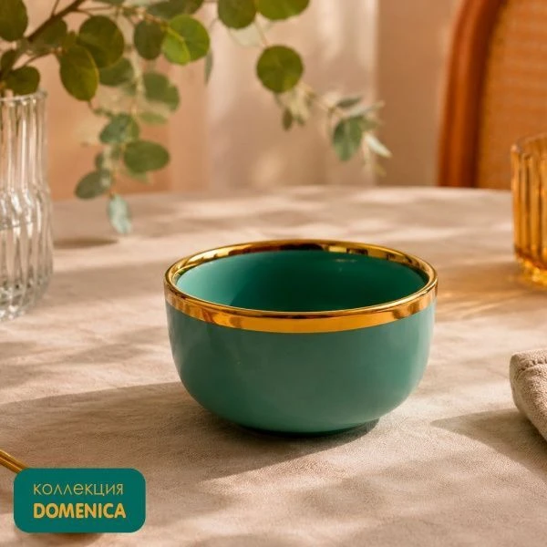 Пиала 11см керамика DOMENICA салатовый