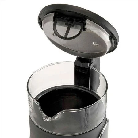 Чайник электрический 1,7л стекло 2200Вт DELTA LUX DE-1025 LCD дисплей, черный (6)