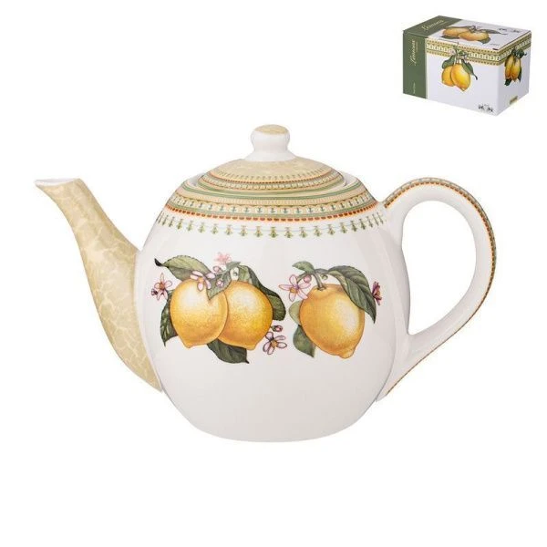 Чайник заварочный 1000мл фарфор Лимоны (18)