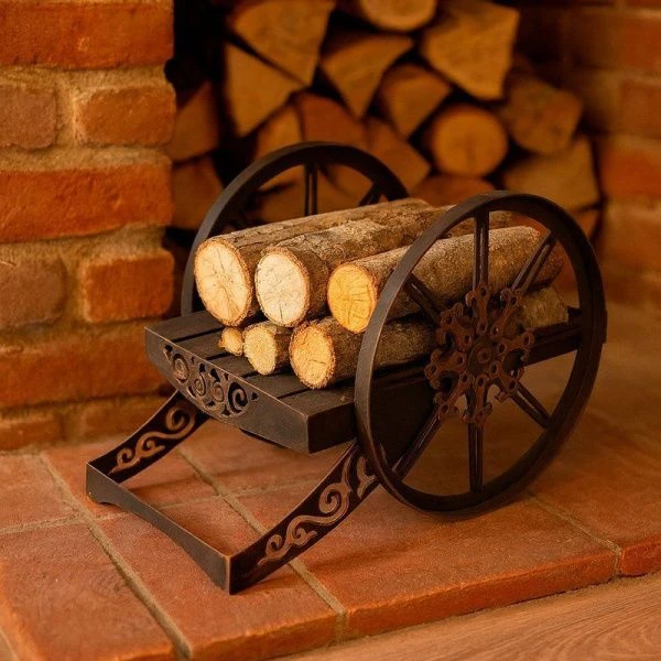 Дровница Пушка сталь 63*35*40см (1)