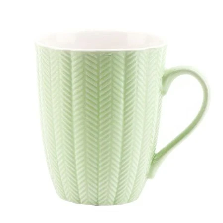 Кружка 380мл фарфор ПАСТЕЛЬ салатовая (48)