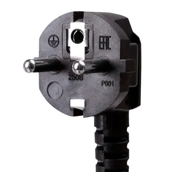 Удлинитель 5 гнезд пластик 5м 0,75кв.мм 10А ПВС с зазем, выкл-ем СТАРТ черный (20)