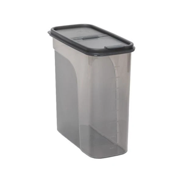 Контейнер для сыпучих продуктов 2,4л 195*95*200мм пластик графит (12)