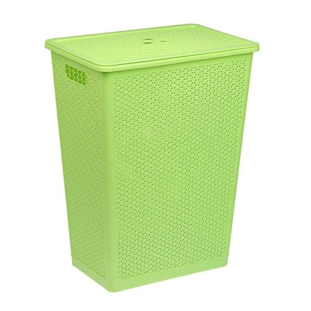 Корзина для белья 48л пластик NATURE фисташковый (8)