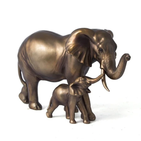 яяяФигурка Слониха со слонятами полистоун 30*13*18см (6)