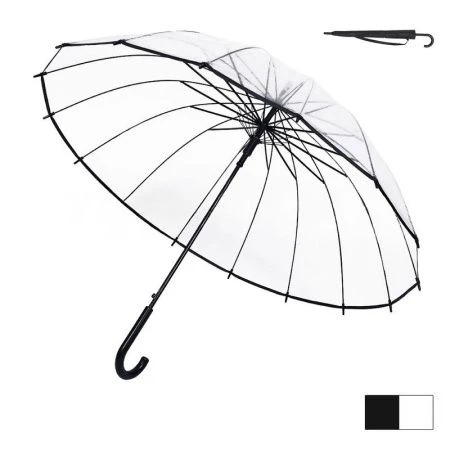 Зонт женский трость автомат 16 спиц поливинил 688 Universal (12)