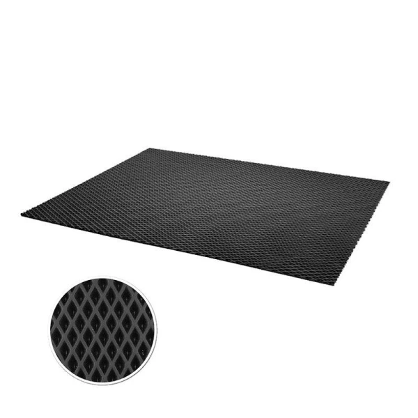Коврик ячеистый 130*80см ЭВА РОМБЫ черный (10)