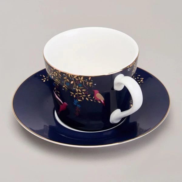 Чайный набор 2пр фарфор Golden Birds на 1 персону 220мл (18)