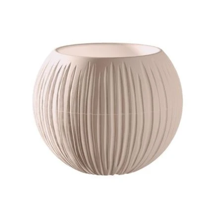 Кашпо 1,7л 18*21см пластик СФЕРА пудровый (8)