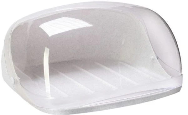 Хлебница 31,5*15*25,4см пластик IdEA малая мраморная/белая (6)