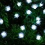 Гирлянда садовая на солнечной батарее пластик 4,5м 30 ламп 2 режима Розы белый свет (50)