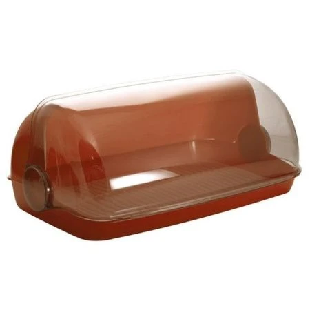 Хлебница 32,5*22*17см плстик ПЫШКА малая коричневая (4)