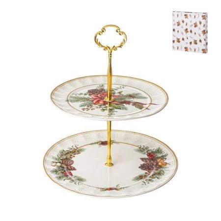 Этажерка сервировочная 2 яруса 19/23см фарфор Celebration (24)