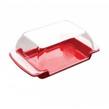 Масленка №2 пластик (красная) прямоугольная (54)