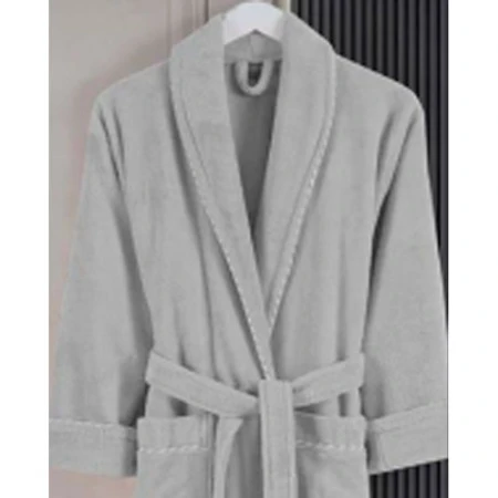 Халат 70% бамбук/30% хлопок с воротником-шалью XXL серый