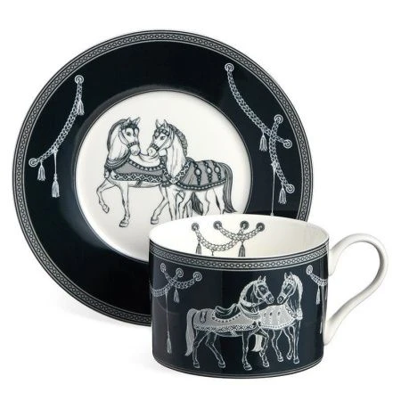 Чайный набор 2пр фарфор  Horse club на 1 персону 300мл (36)
