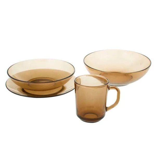 Столовый набор 19пр стекло BASILIСO дымка подар.уп (1)