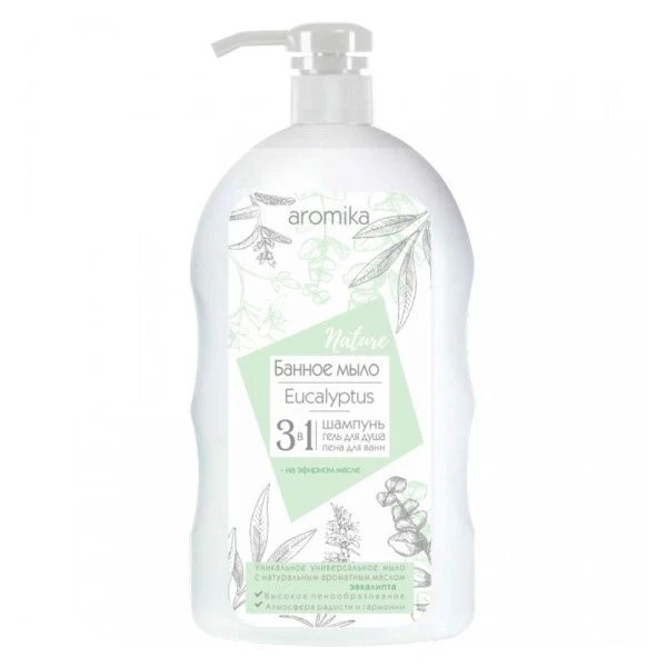 Мыло жидкое банное 800мл 3в1 EUCALYPTUS (12)
