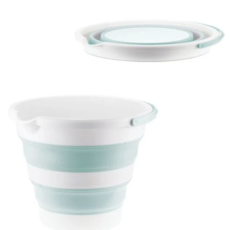 Ведро 10л складное пластик ФЛЕКС морская волна (12)