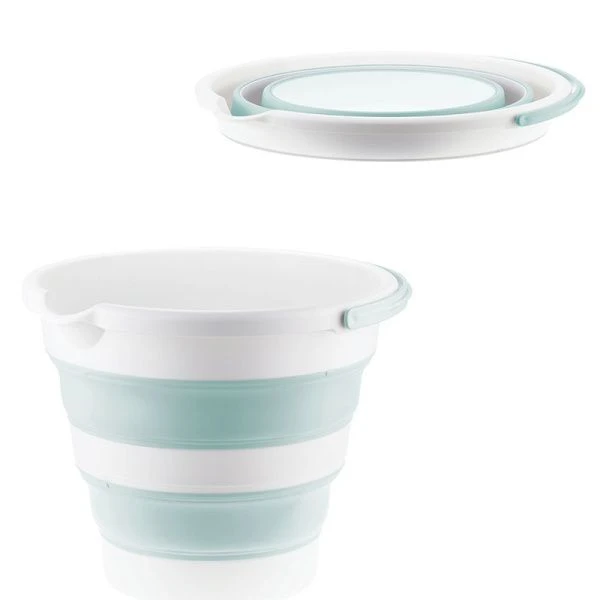 Ведро 10л складное пластик ФЛЕКС морская волна (12)