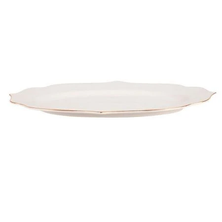 Блюдо 35*25,7*2,5см фарфор Belle отводка золотом овальное (12)