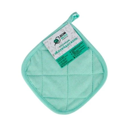 Прихватка рогожка стеганая КАЛЕЙДОСКОП Фисташка