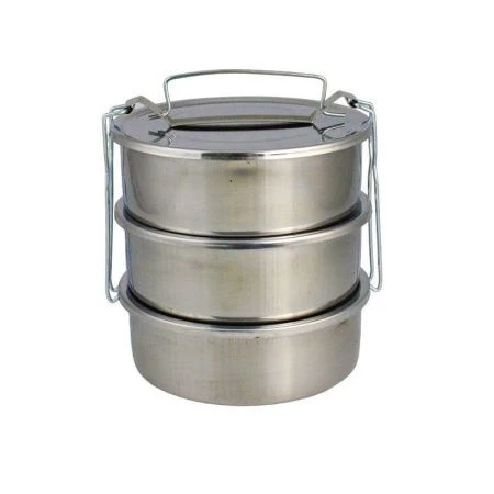 Ланч-бокс 3-х секционный 830мл 14*0,6см нерж.сталь Hira (20)