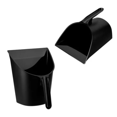 Совок для мусора 22,5*15,8*25,5см пластик черный (9)