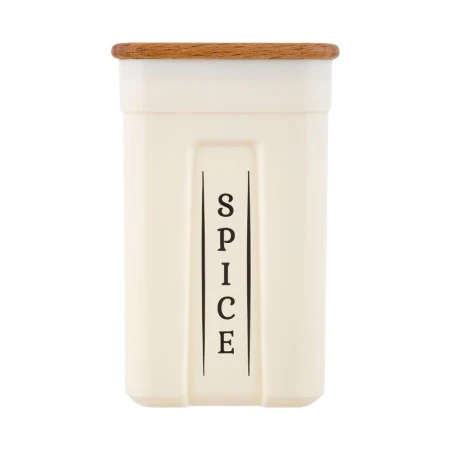 Набор для специй 3пр 200мл пластик Sugar&Spice Rosemary с дер. крышкой на дер. подставке (9)