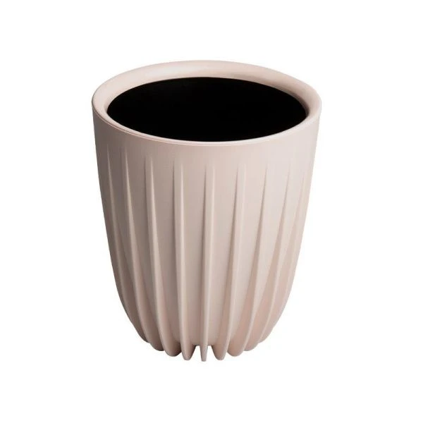 Горшок цветочный 27,3л 30*53см пластик СИГМА с вкладкой 17л фраппе (1)