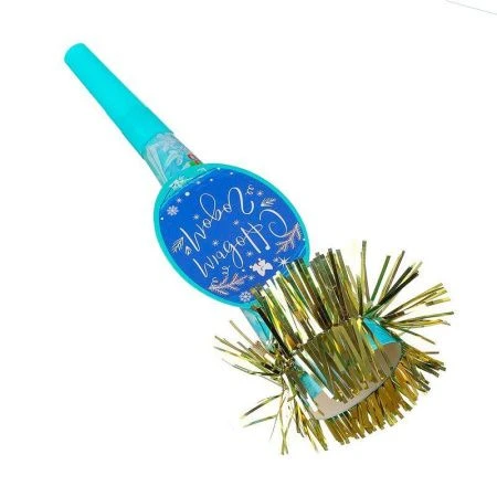 Гудки с новогодним декором, 6 шт, 19,5 см, пластик