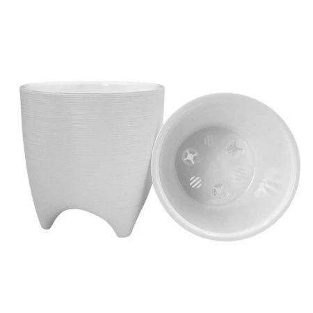 Горшок цветочный 2,25л 16*16см пластик ДЕ КОСТА с вкладкой белый (10)