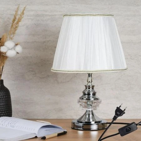 Лампа настольная с абажуром 38см металл/пластик D921 (24)