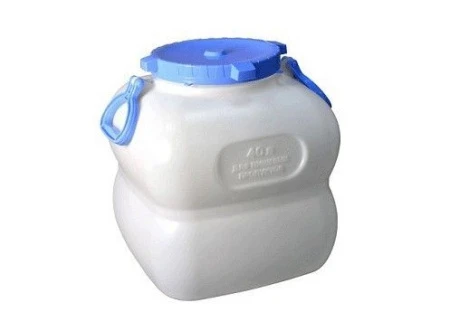 Бидон 40л пластик ГРАНДЕ с ручками С910 белый (2)