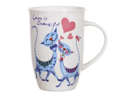 Кружка 380мл фарфор КОШКИ (24)