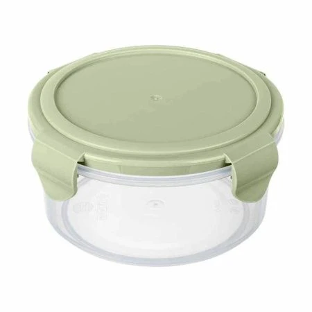 Контейнер пищевой 550мл d136мм h70мм пластик СВЧ SMART LOCK зеленый (16)