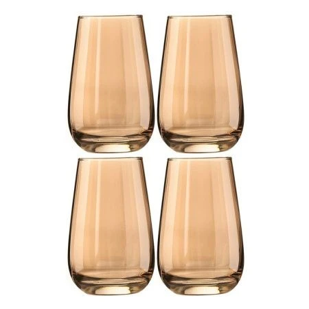 Стаканы набор 4шт 350мл стекло ЗОЛОТОЙ МЕД высокие (4)