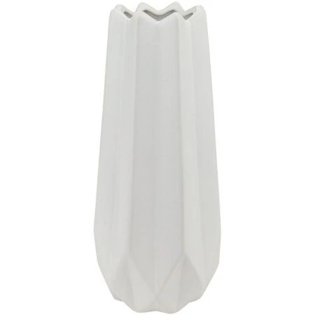 Ваза для цветов керамика Абстракция белая 8,5*28см