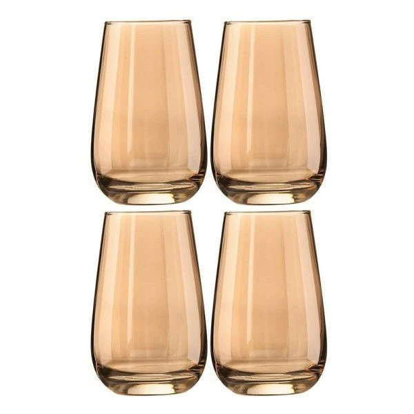 Стаканы набор 4шт 350мл стекло ЗОЛОТОЙ МЕД высокие (4)