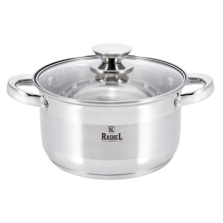 Кастрюля 4,7л нерж.сталь БЕРТА со стекл.крышкой 22*13см (4)