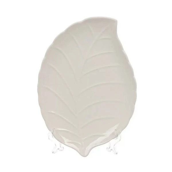 Тарелка обеденная фарфор Native в форме листа 27,7*20,5*2,5 см