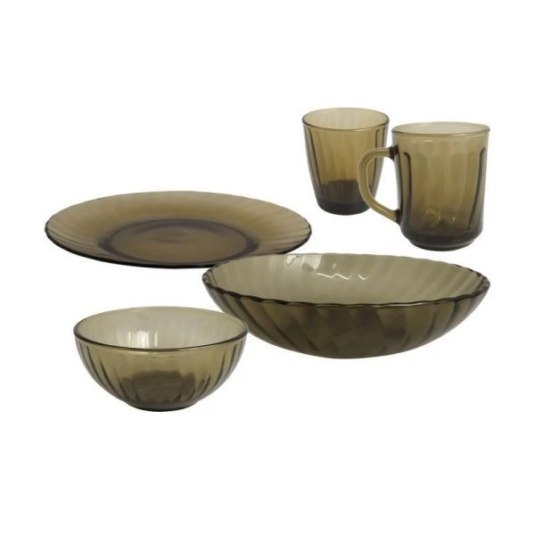 Столовый набор 30пр стекло ЕLIСА дымка подар.уп