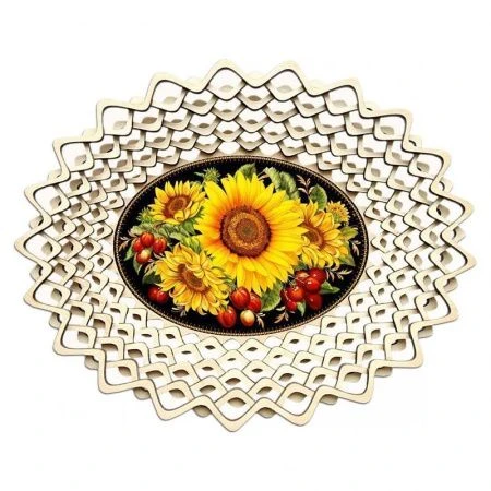 яяяХлебница ПОДСОЛНУХ ПАЛЕХ 240*295мм ХЛ7