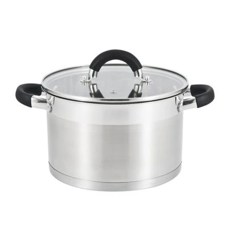 Кастрюля 2,6л h10,5см нерж.сталь со стекл.крышкой 18см (12)