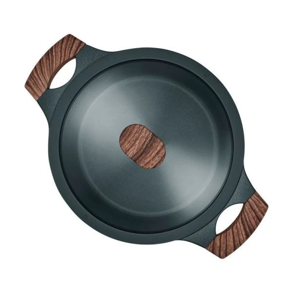 Кастрюля 4,2л h11,4см алюминий АП со стекл.крышкой с силикон.ободком 24см индукция RAN (6)